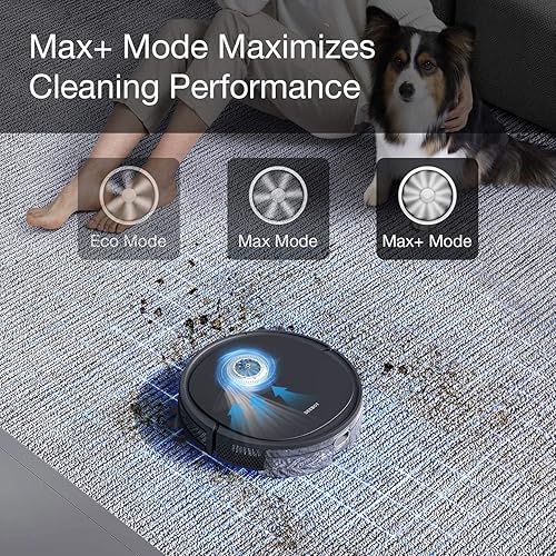 Miniatura 4 de ECOVACS OZMO U2 Robot Aspirador 2 en 1 Aspiradora y trapeador, cepillo sin enredos, ideal para pelo de mascotas, zonas prohibidas, tiempo