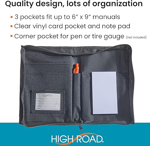 Miniatura 3 de High Road - Organizador de guantera y funda de documentación para auto