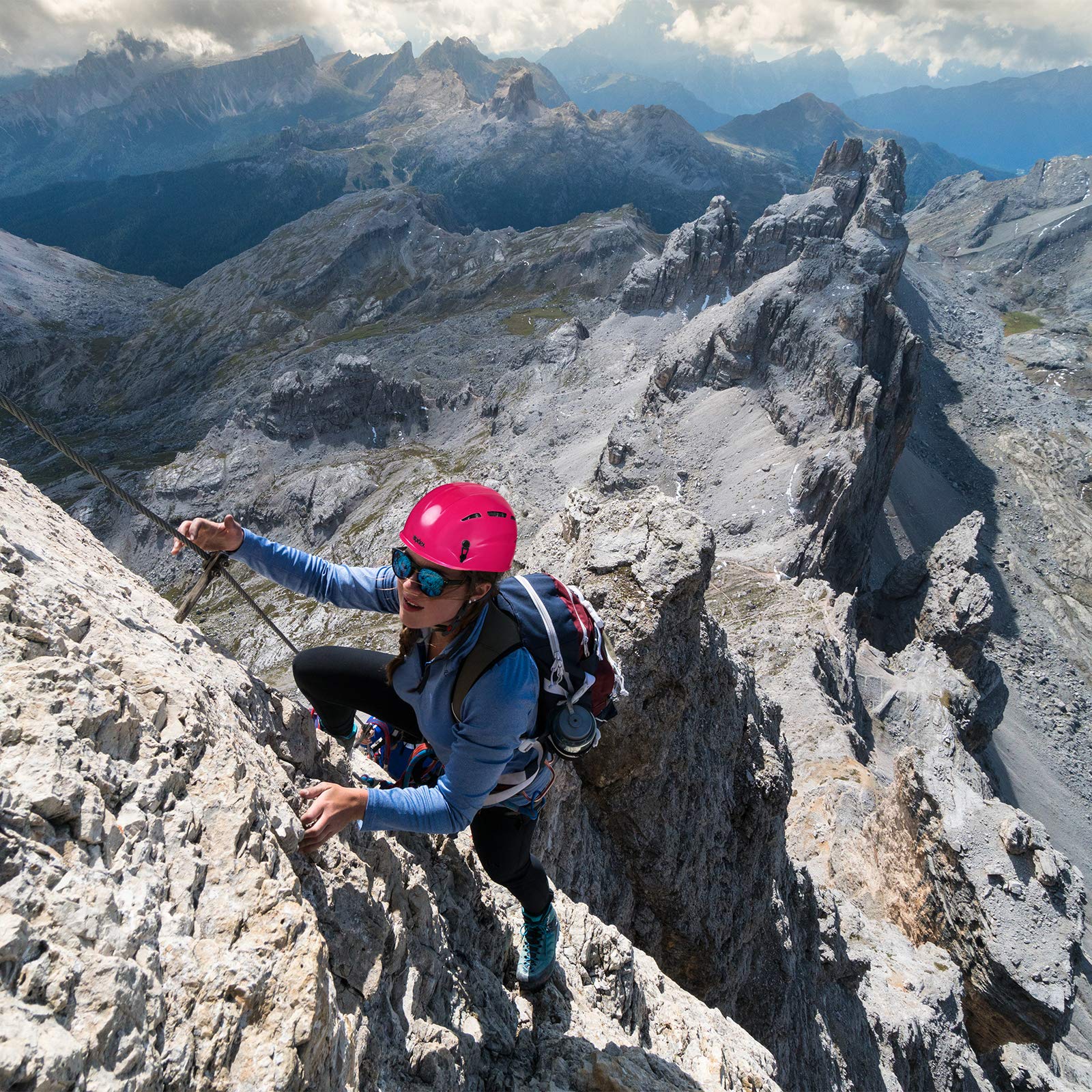 ALPIDEX Casco per arrampicata de adolescenti e adulti EN 12492 casco alpinismo en diversi colori