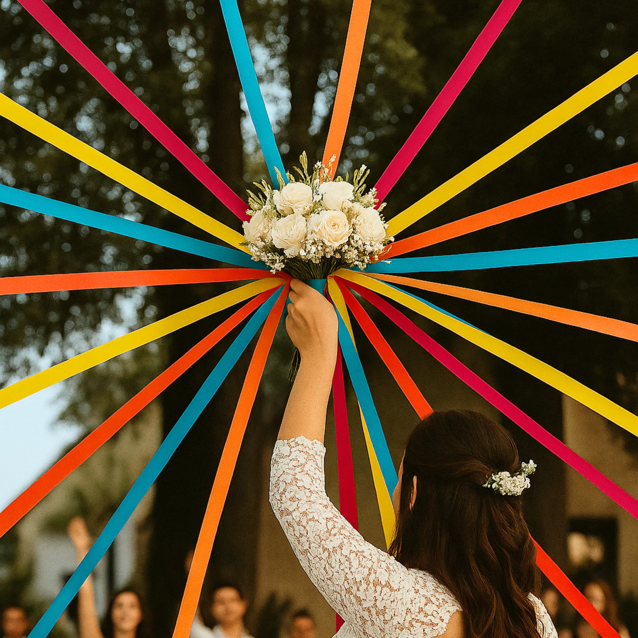 Set di Nastri per Bouquet da Sposa e Decorazioni Matrimoniali - Accessori e Nastri per Fiori e Lancio Bouquet