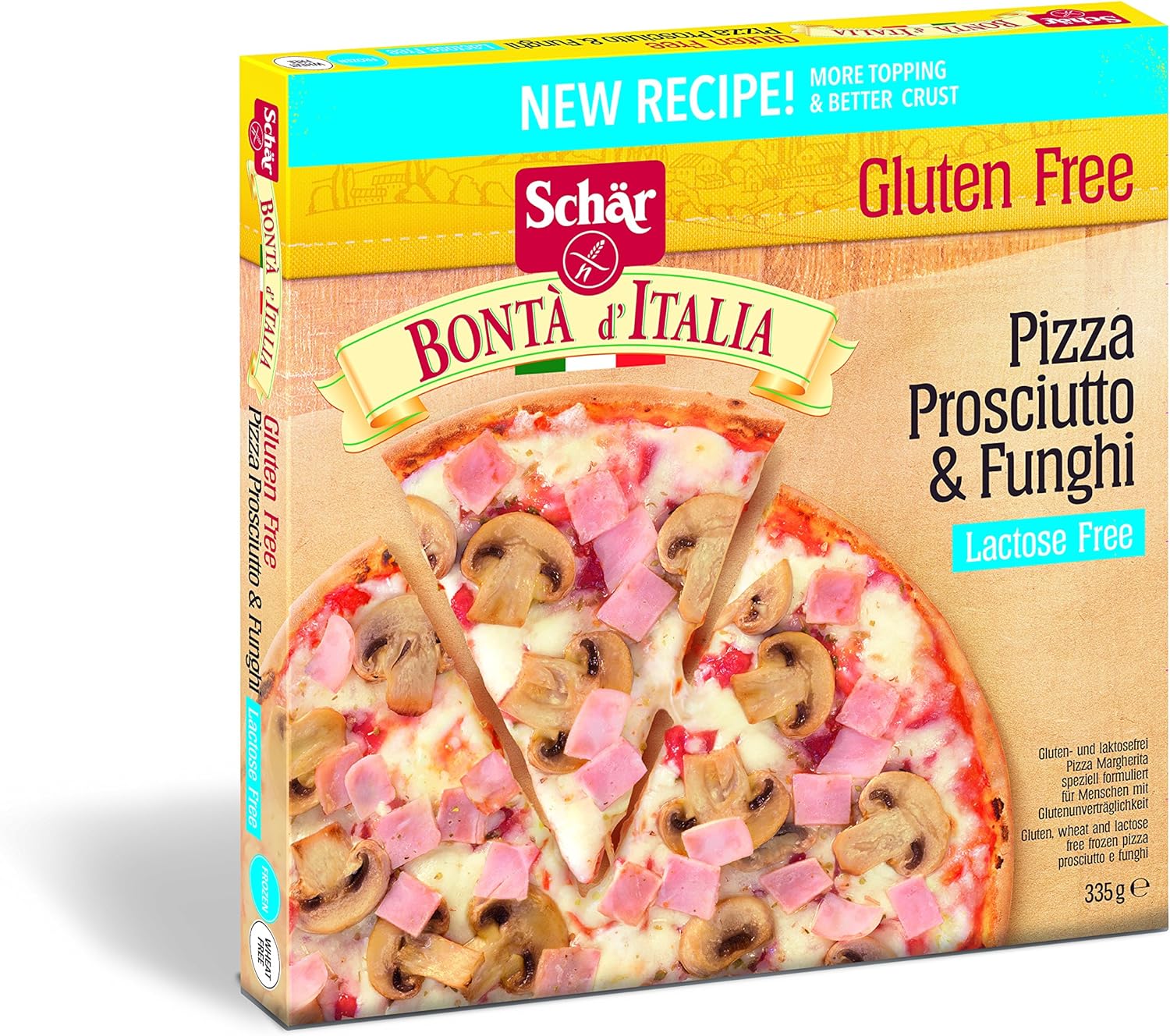 Schar Gluten Free Pizza Prosciutto & Funghi Lactose Free, 390g (Frozen