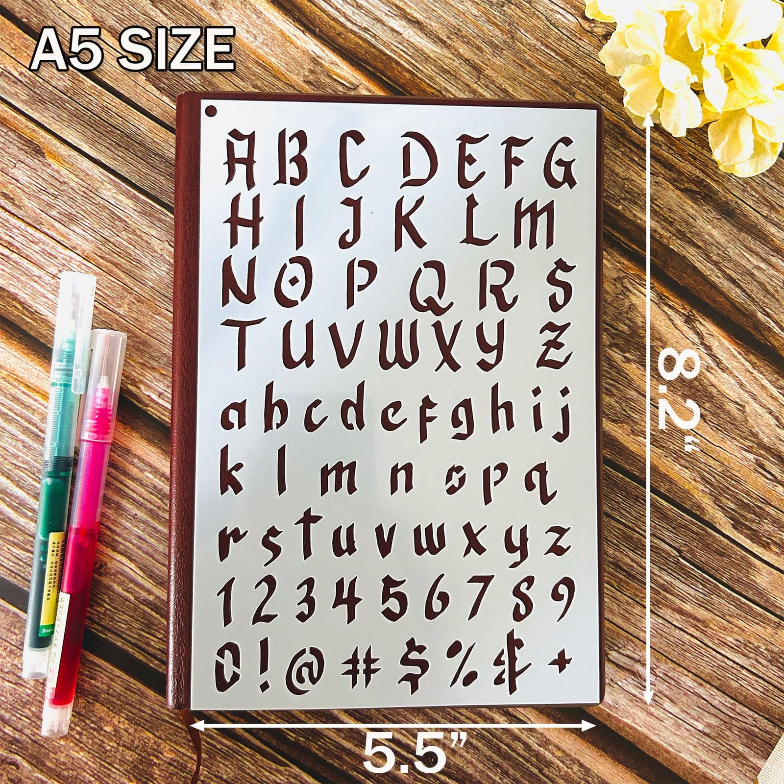 Mah?? 26-Piece Letter Stencils Set - 5cm Upper Case Alphabet Templates For Crafting & DIY Projects