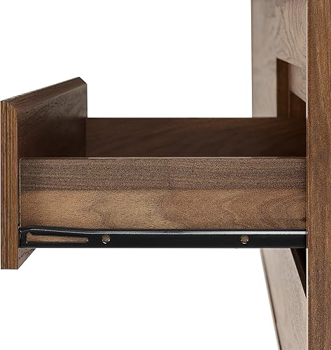 Miniatura 15 de Crosley Furniture Teagan Mid Century - Armario de almacenamiento de discos para bufé, roble marrón