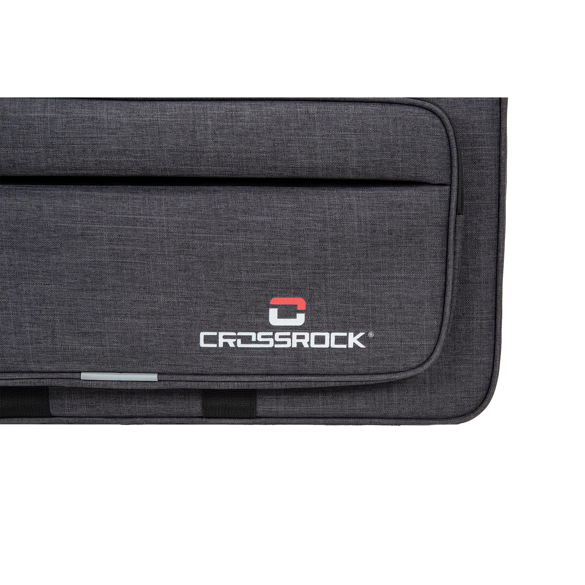 Crossrock Leichter Schaumstoffkoffer für Bb-Tenorsaxophon – mit abnehmbaren Schultergurten, Staufach & Außentasche –Dunkelgrau (CRP200TSDG-R)