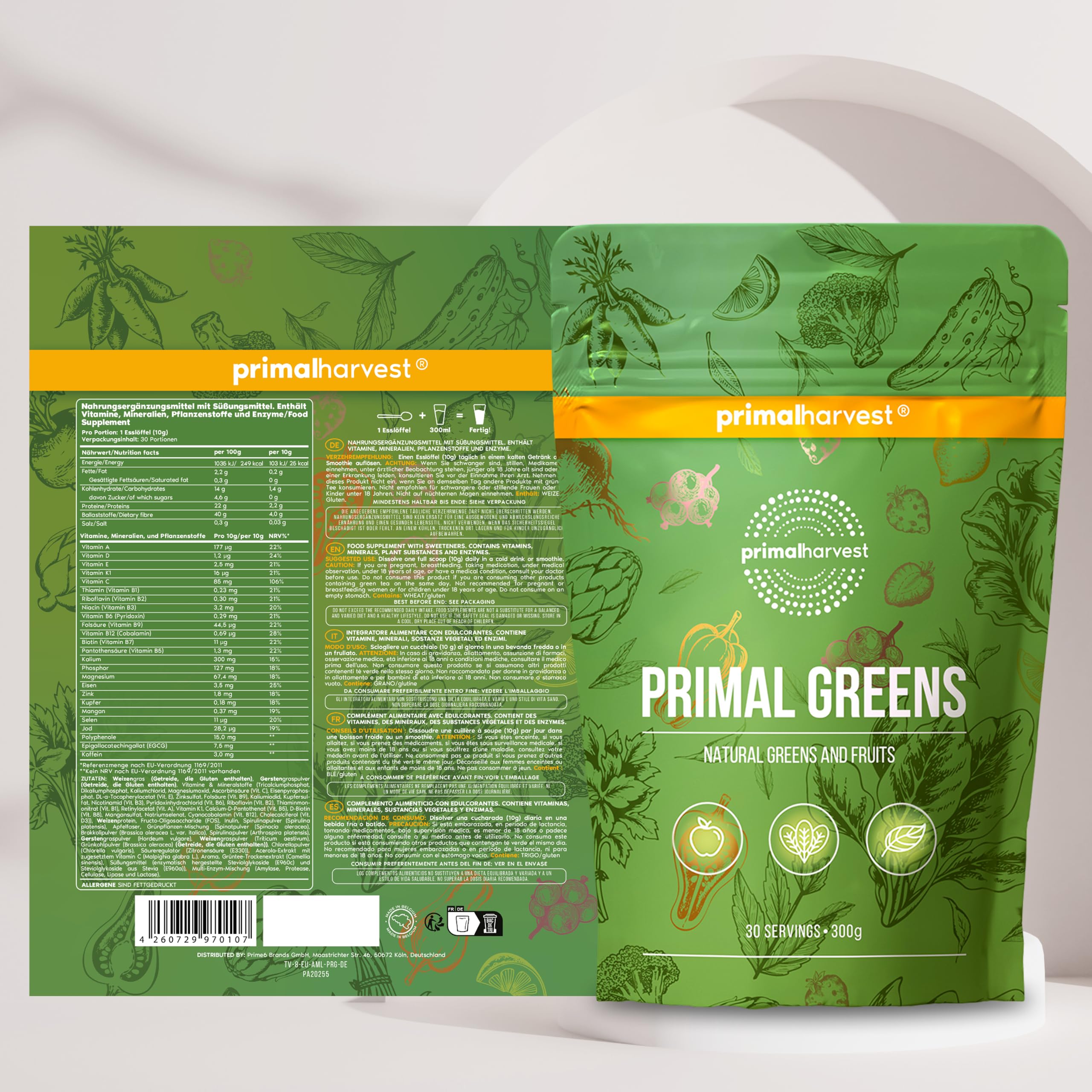 Primal Greens - complément alimentaire poudre vegan, sans gluten