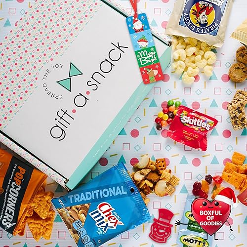 Miniatura 20 de Gift A Snack – Caja llena de golosinas variadas para el Día del Padre y cumpleaños, incluye tarjeta de felicitación, cesta de golosinas con dulces