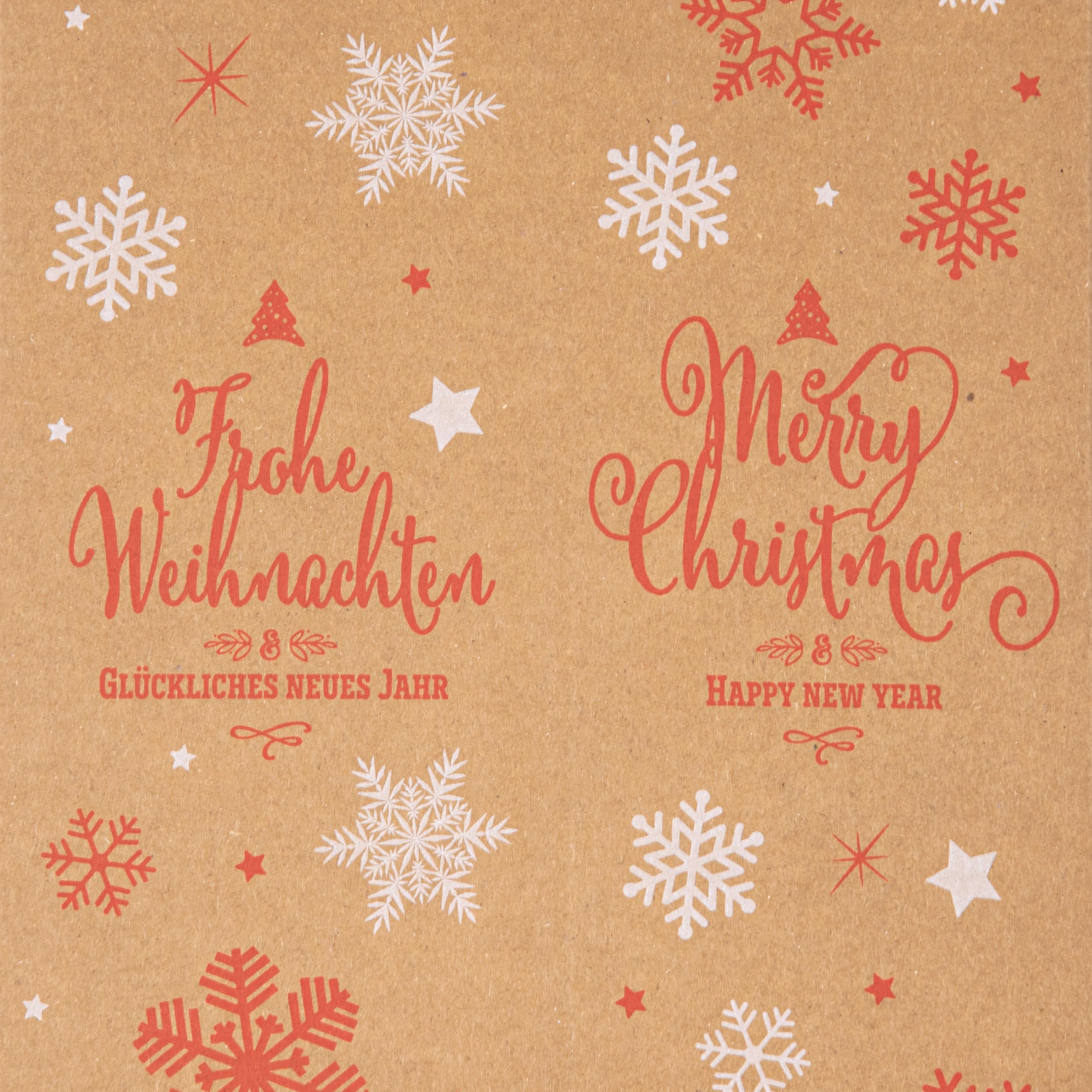 10x Wein Versandkarton Weihnachtsmotiv für 1 Flasche incl. Einlage, DHL/UPS zertifiziert (Natur, Weiß, Rot, 10x 1er)