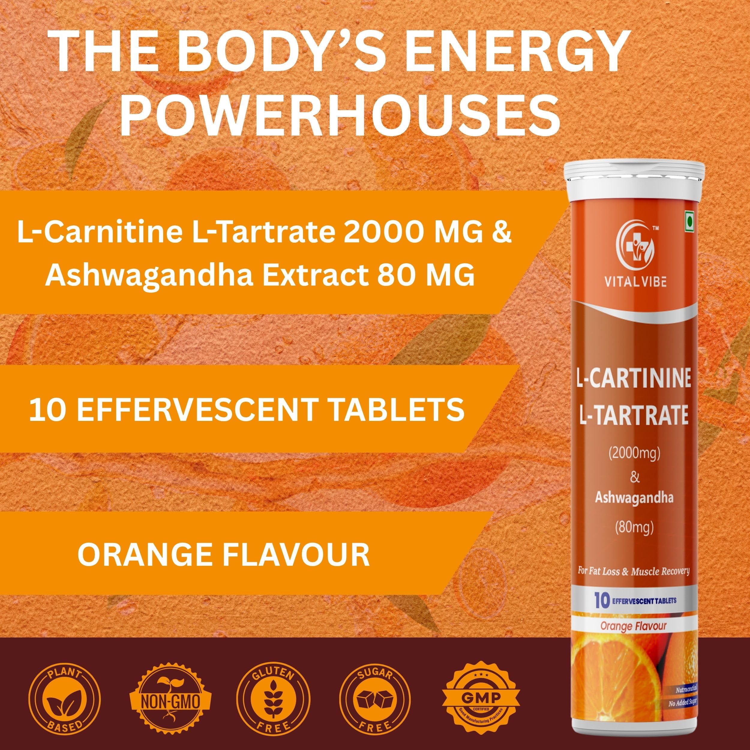 L-Carnitine L-Tartrate 2000mg + Ashwagandha Effervescent Tablets – Energy,  Stamina & Stress Support – Fast-Absorbing Pre-Workout Supplement for Men &  