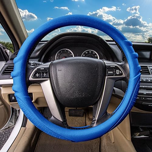 Miniatura 2 de FH Group Funda Universal de Silicona con Agarre y Patrón de Efecto Masaje para Volante, Compatible con la Mayoría de Coches, SUV, Camiones y