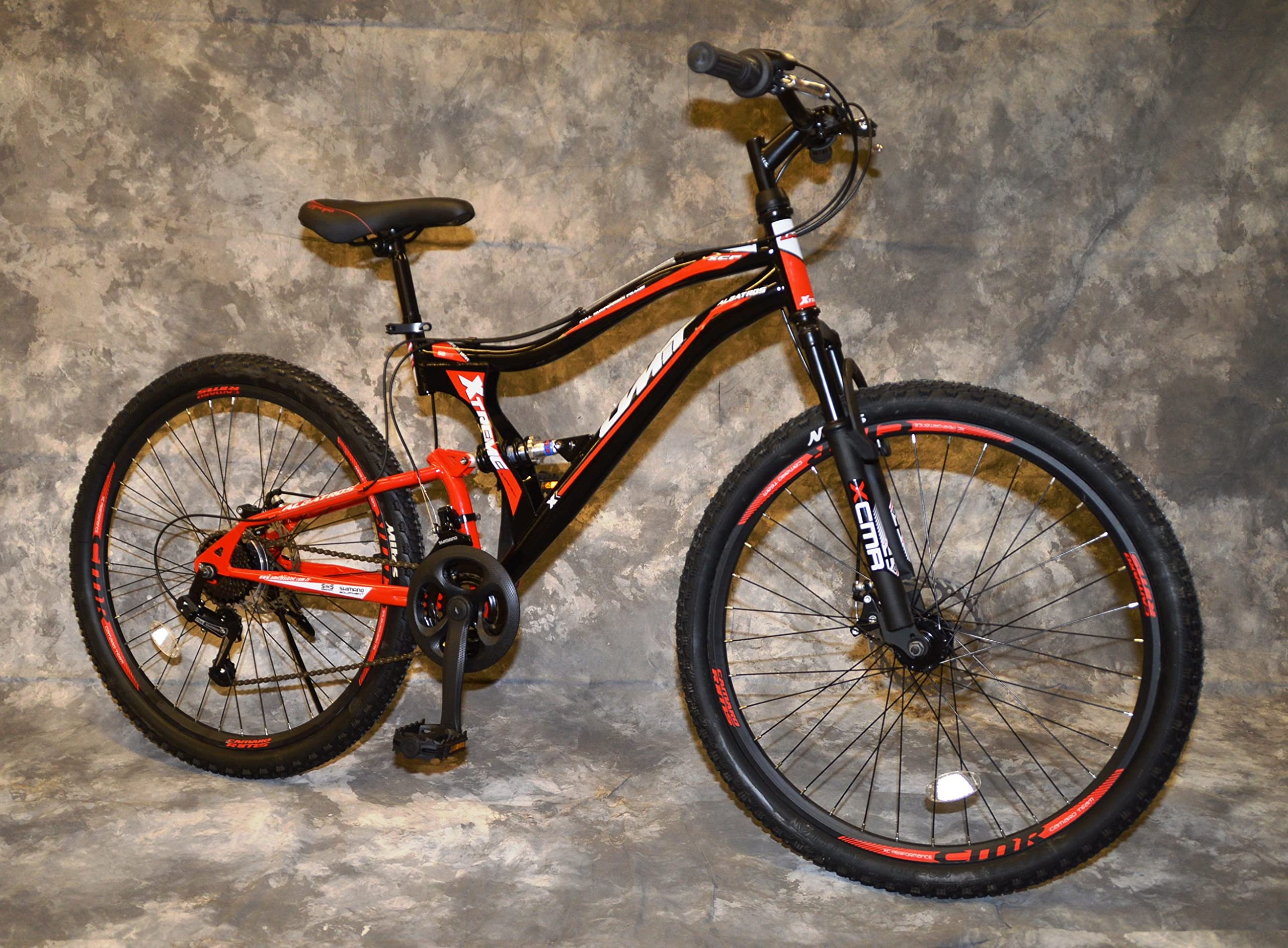Generisch 24 Zoll MTB Albatros Vollgefedert, 21-Gang Kettenschaltung, Scheibenbremsen NEU 2459-SCHWARZ-ROT Bitte BEACHTEN AB 138 cm KÖPERGRÖSSE 