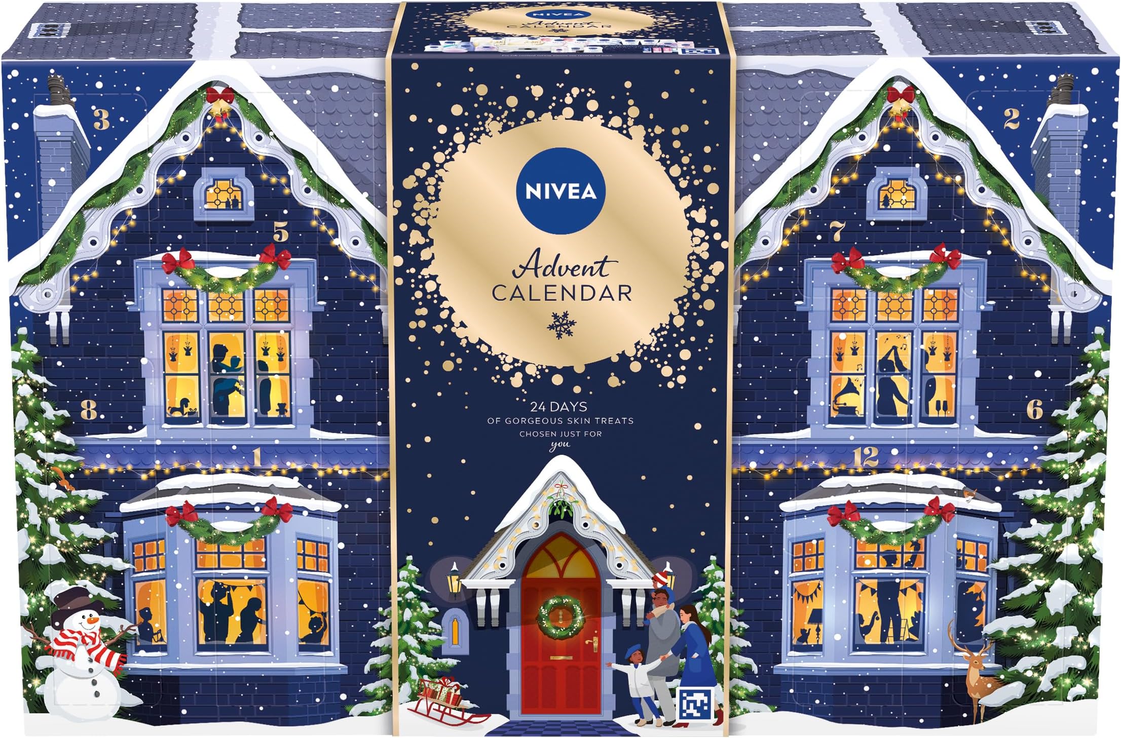 Advent Calendar 2024, Women's Gift Set Includes Moisturiser, Face Masks, Lip Balms, Body Cream, Shower Gel, Anti-Perspirant, and More, Complete Skincare Set
