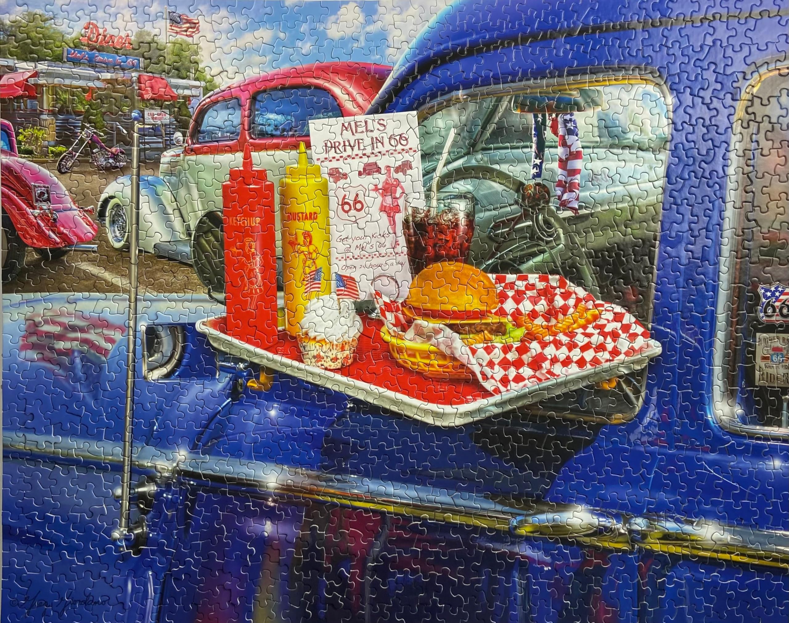 Springbok 1000 pezzi puzzle Mel's Drive in - Made in USA - Pezzi unici