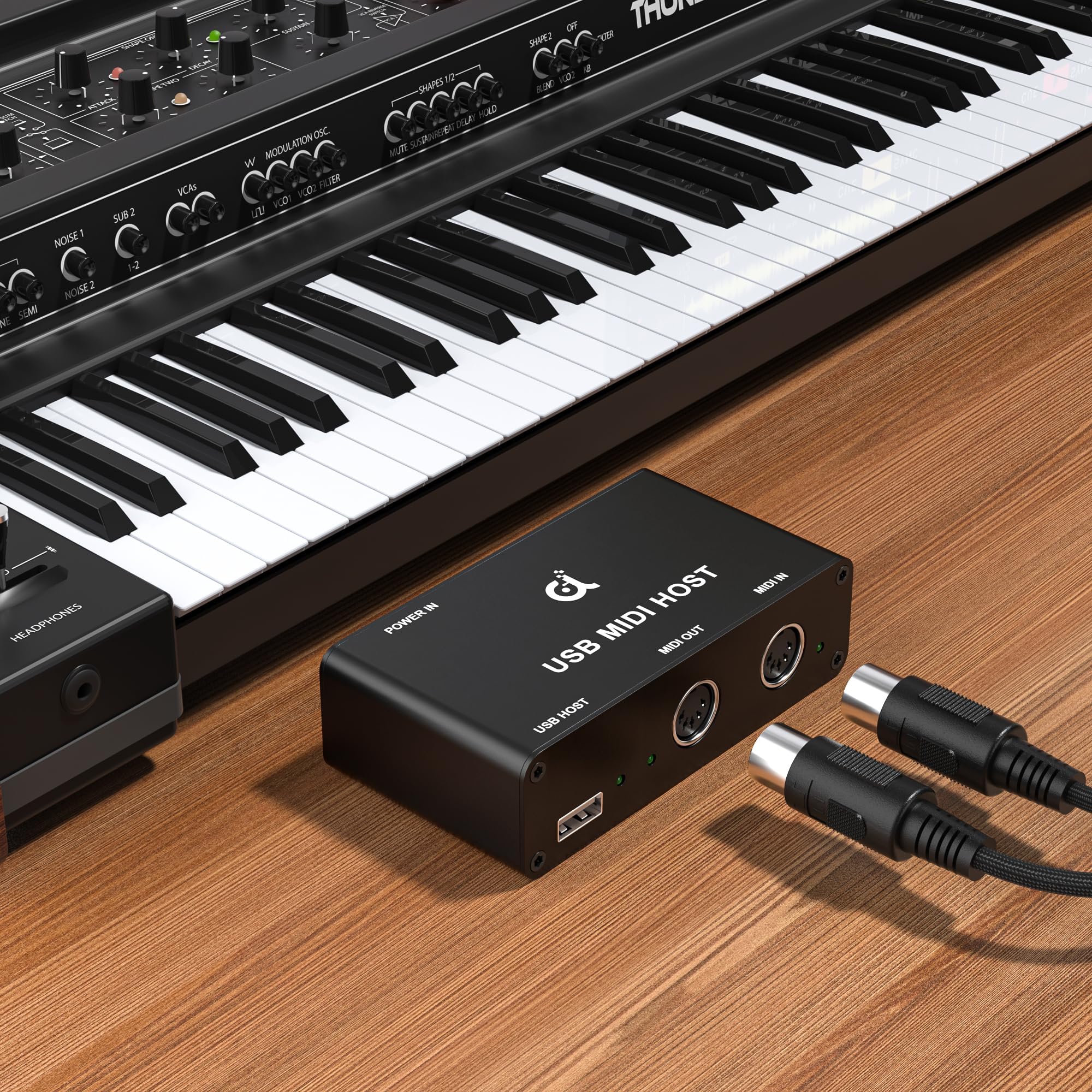 DigitalLife SynapseX Serie | Stand-Alone USB MIDI Host Bridge Box 1-In/1-Out, 5-Pin DIN, LED, Metallo – Per Principianti, Musicisti da Studio e Performance Live – Funziona Senza Computer – Usato