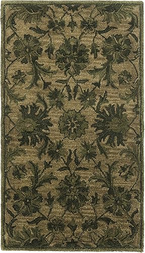 SAFAVIEH Antiquity Collection AT824A - Alfombra decorativa tradicional oriental de lana de alta calidad de 2 pies 3 pulgadas x 4 pies, color oliva y SAFAVIEH Antiquity Collection AT824A - Alfombra decorativa tradicional oriental de lana de alta calidad de 2 pies 3 pulgadas x 4 pies, color oliva y