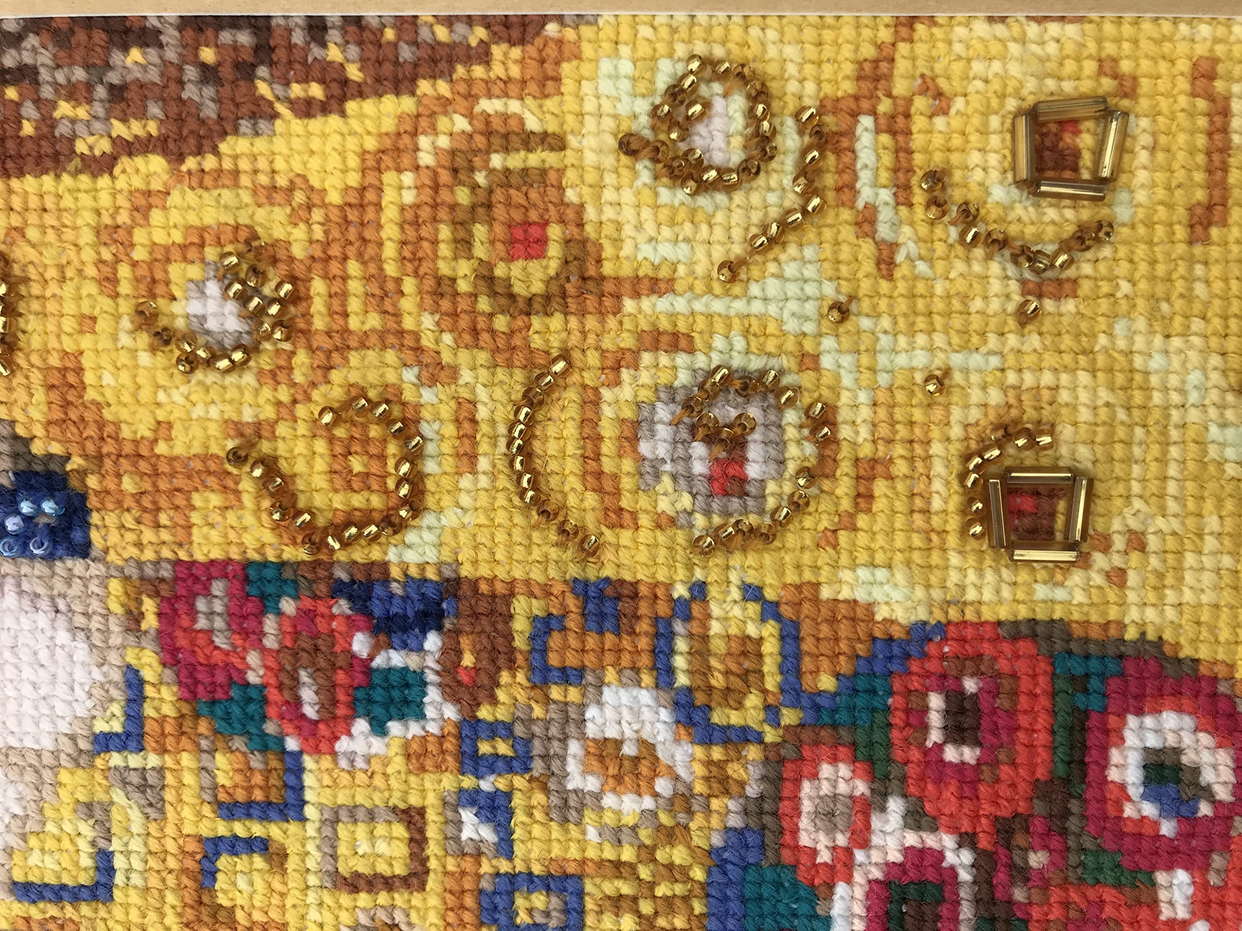 RIOLIS Counted Cross Stitch Kit 11.75"X13.75"-The Kiss/G.Klimt's Painting (14 Count)