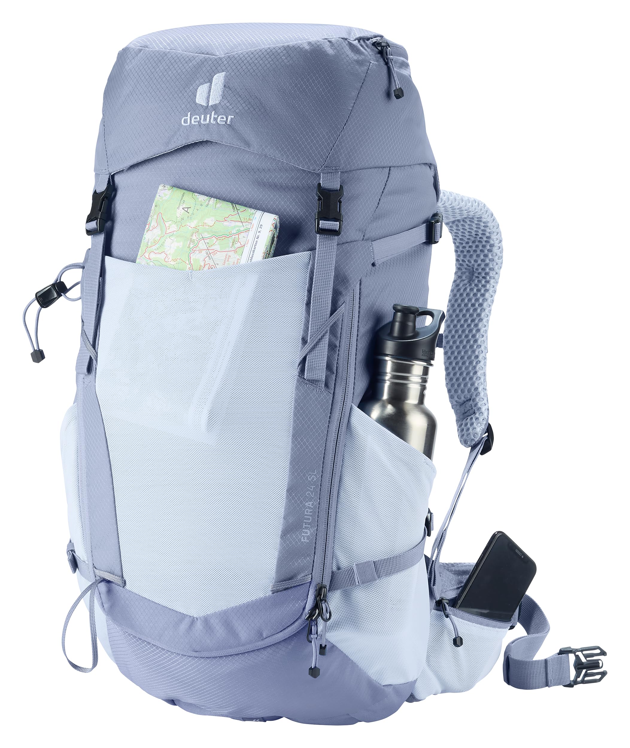 deuter Futura 24 SL Zaino da trekking da donna con schienale in rete e copertura antipioggia