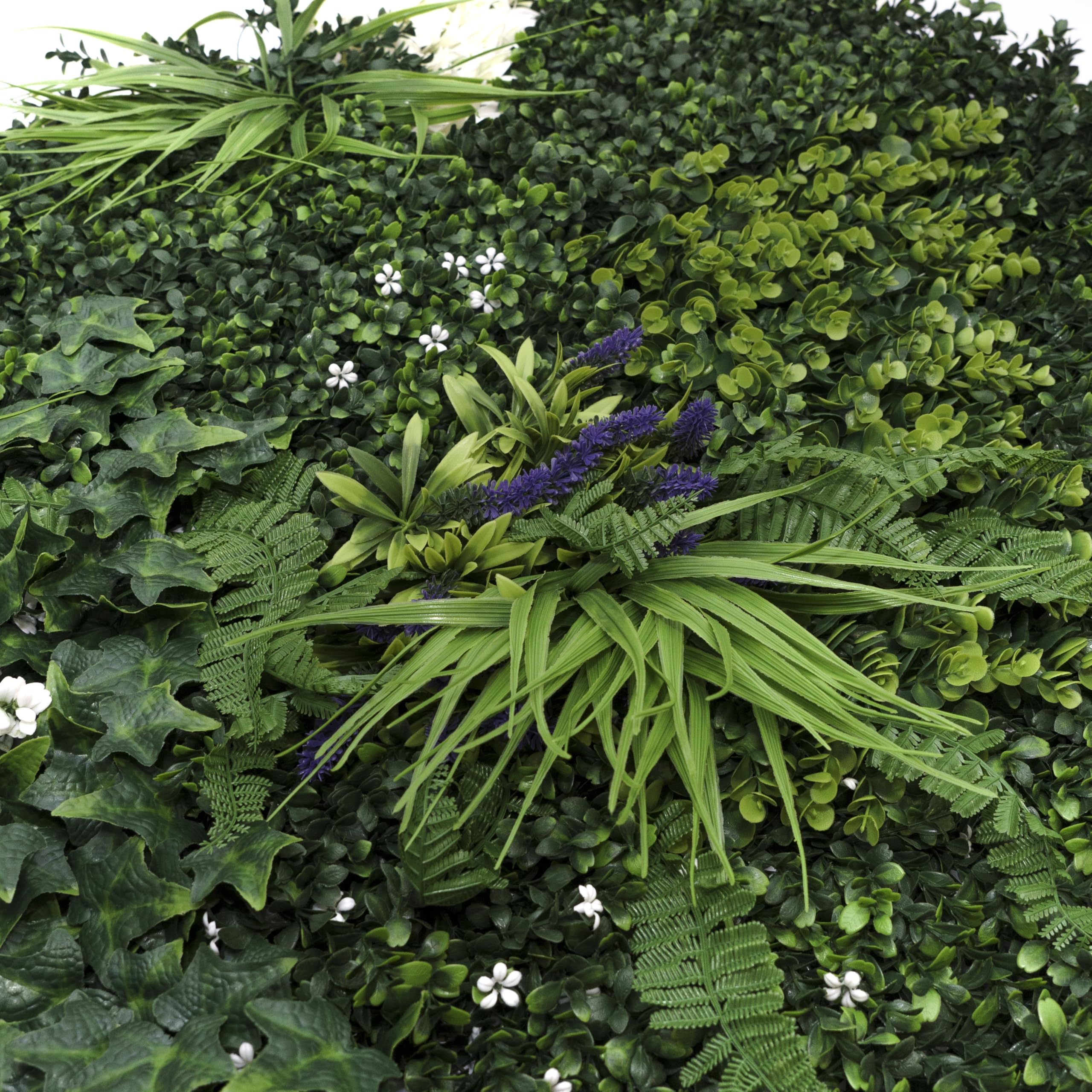 Jardín Vertical Artificial Exterior e Interior | Muro Vegetal Artificial 100 x 100 cm (1m²) | Protección UV | Diseño Moderno | Hiedra Tropical | Planta Decorativa Pared