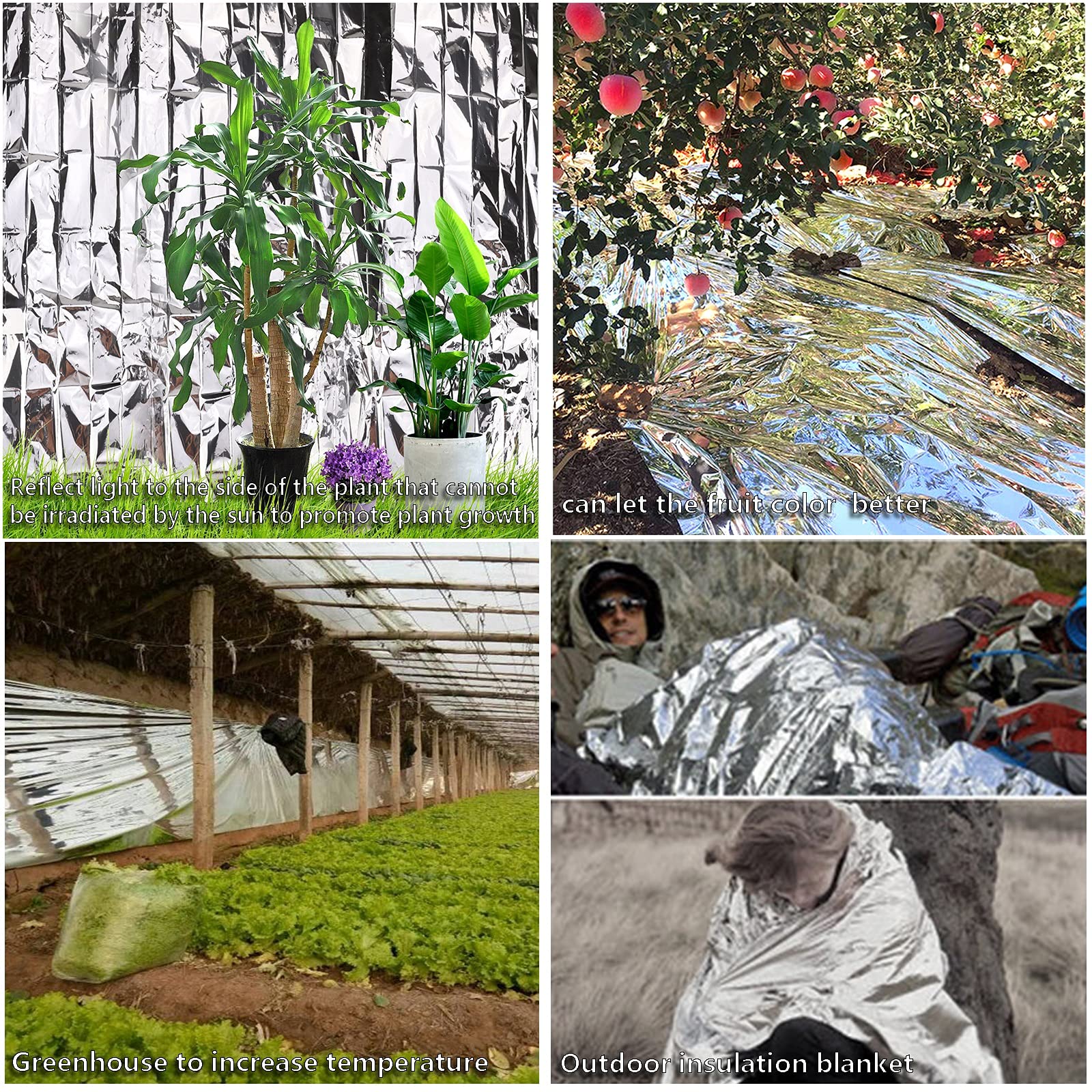 Feuilles De Mylar Film Réfléchissant VIFERR 210x120cm - Mylar Argenté Pour Plantes - Serre Et Jardin Telo Serra Ricambio