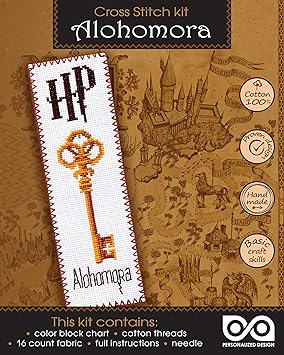 Amazon Co Jp クロスステッチキット ハリーポッター アロホモラ Diyブックマーク裁縫キット Hobbies