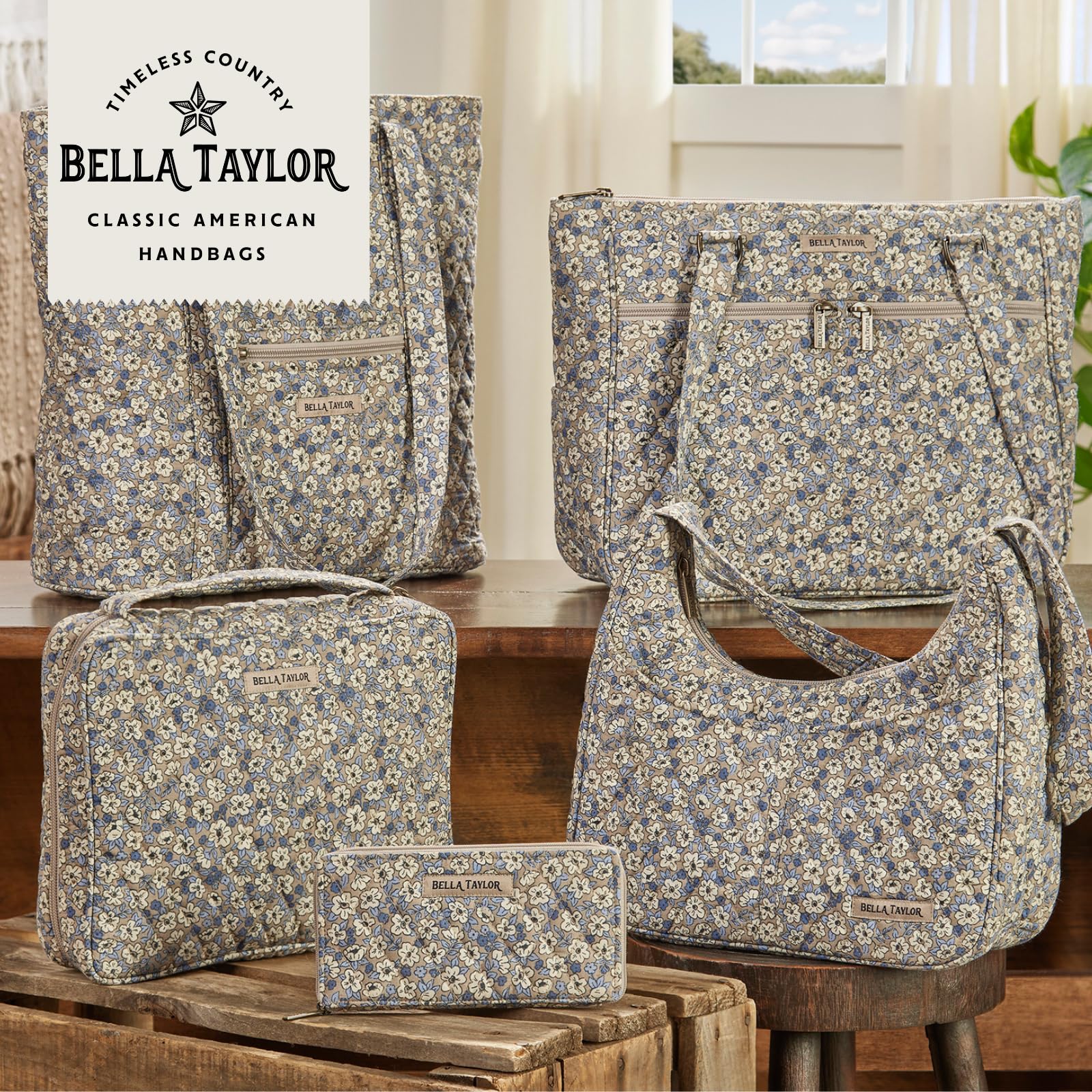 Bella Taylor Quilted Cosmetic Pouch Makeup Bag Organizer