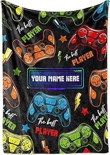 Personalized Blanket for Boys | Soft & Warm Throw Blanket for Gamers | Gaming Blanket for Girls, Kids, Adults | Blanket for Couch or Bedding | Blanket Gift for Birthday & Christmas (Sherpa â€“ 60x80)