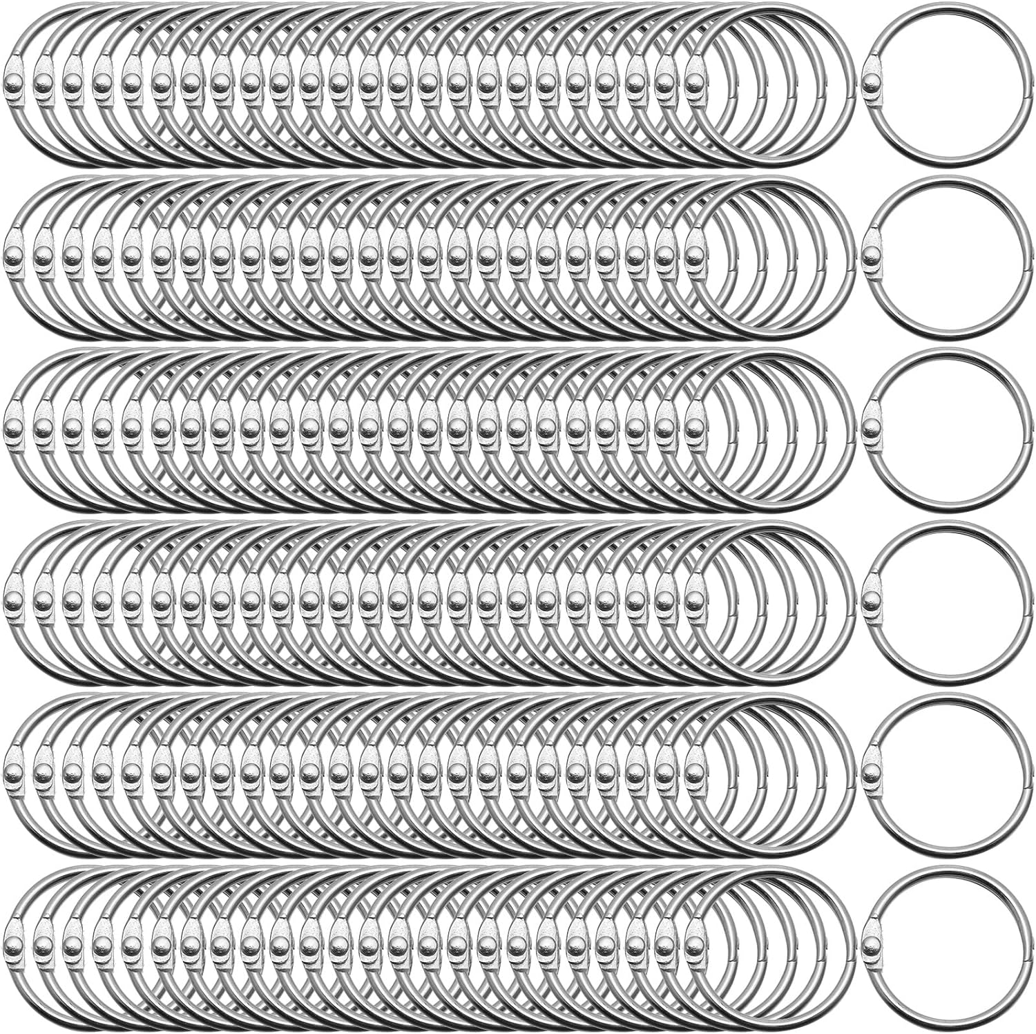 500 Pack Loose Leaf Binder Rings 1 Inch 25 mm Office Book Ring Flashcard Rings