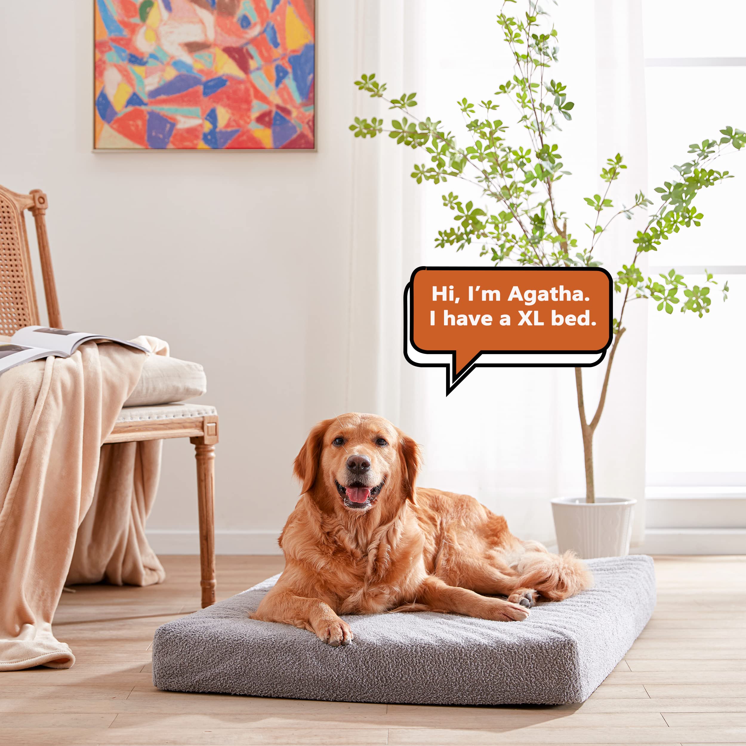 Orthopedic Extra Large Dog Bed for Large Dogs, 41 inches XL Washable with Waterproof Liner and Cooling Gel Memory Foam, Fits up to 90 lbs Pets - image 6