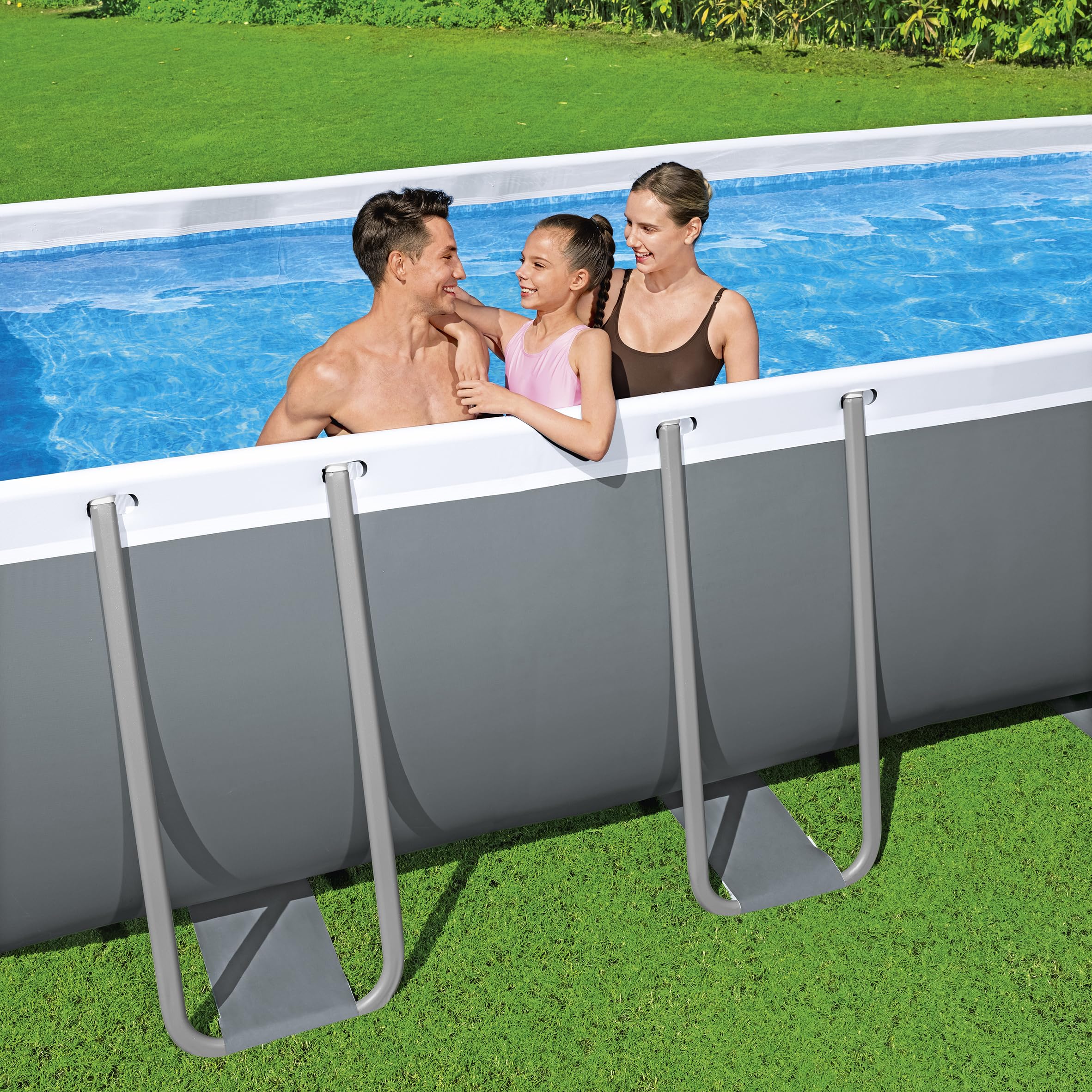 Bestway 56466-7 Set piscina fuori terra Steel Pro MAX - 5,49 m x 2,74 m x 1,22 m, grigio