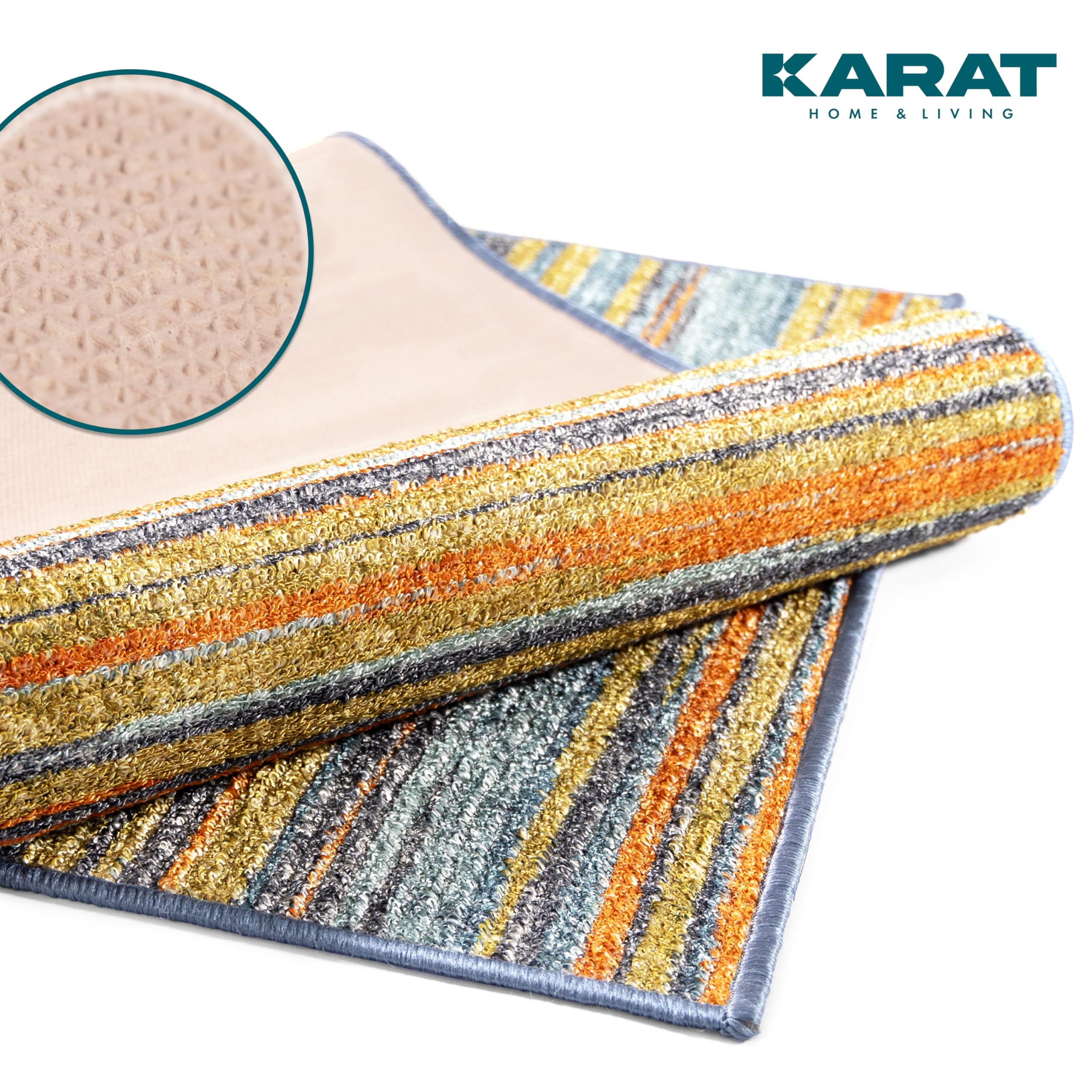 Modern vloerkleed Puorto oranje 9006 - Vloerkleed en Karpet goedkoop kopen bij