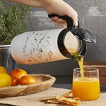 Selka Home Beyaz Mermer Desen Cam S rahi 1500 ML