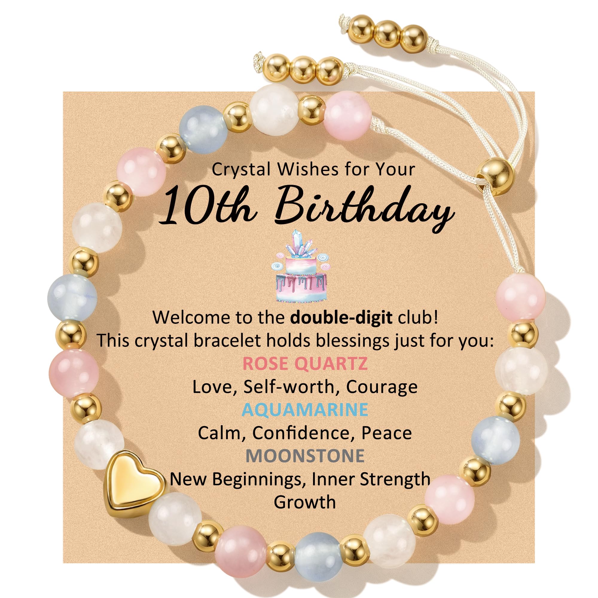 Sereney Birthday Gifts for Girls, 9-18 Year Old Birthday Crystal Bracelets