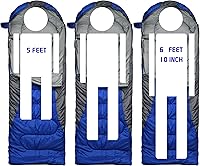 Vista 5 de Sacos de dormir de invierno de 0 grados para adultos camping (15.87 oz/m²) - Rango de temperatura (5F–32F) saco de compresión impermeable portátil