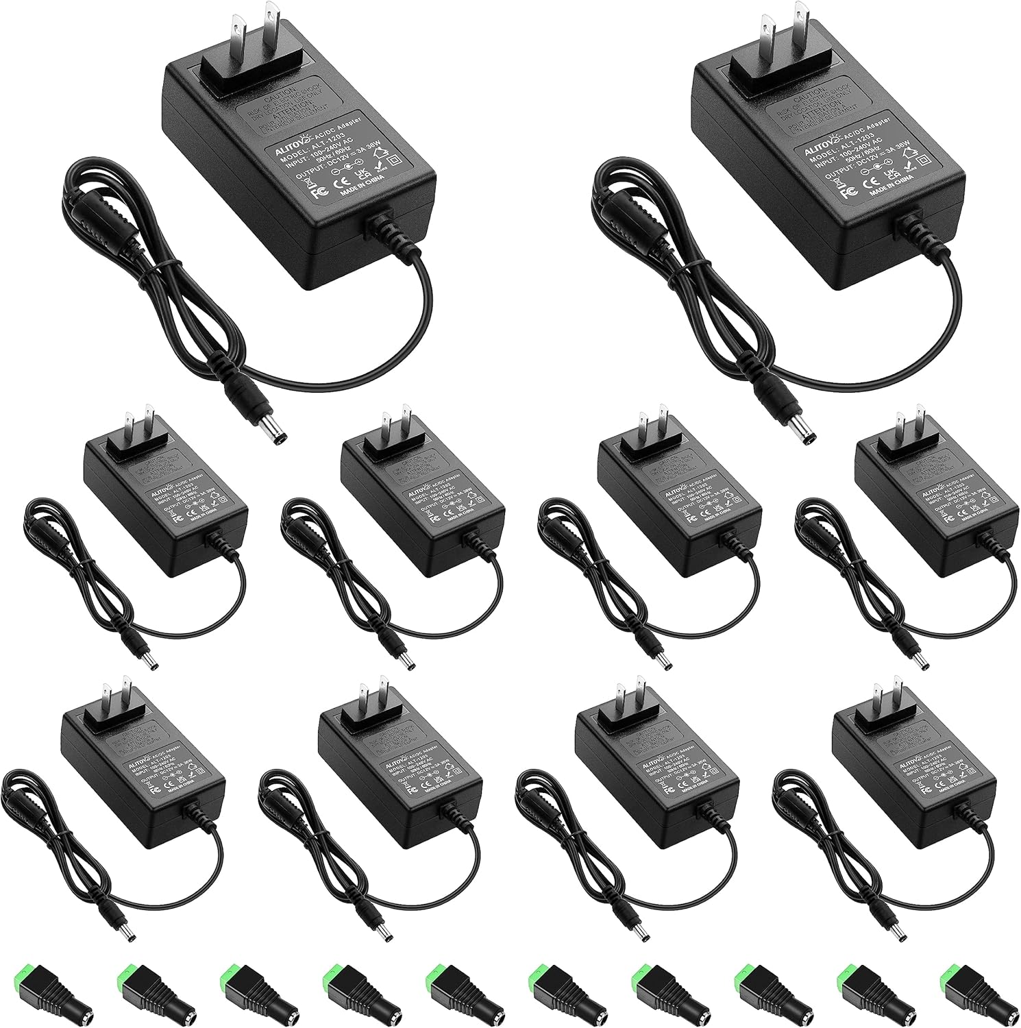 ALITOVE Fuente de alimentación de 12 V 3 A, CC, 12 voltios, 3A, 36 W ...