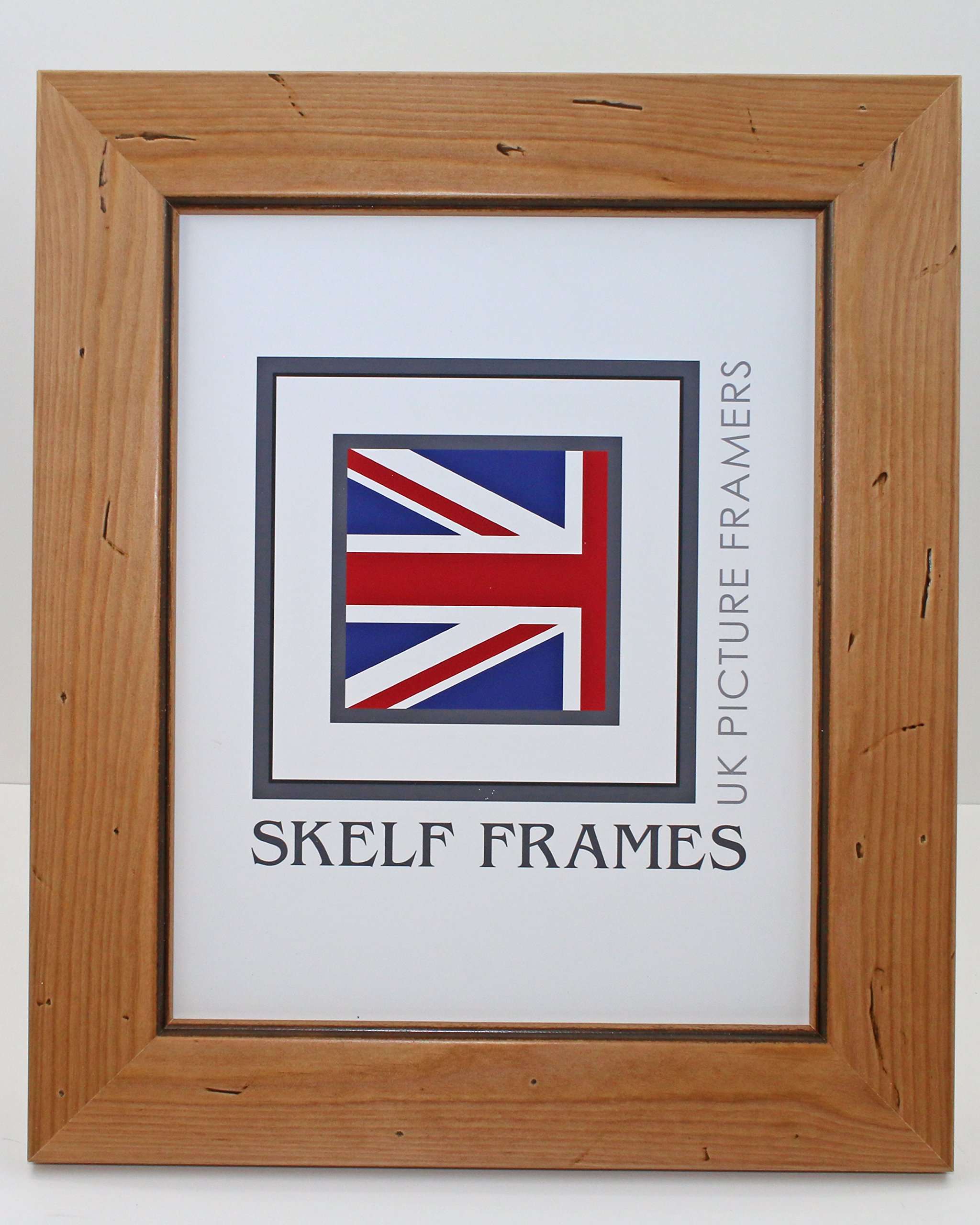 Skelf Frames Antique Pine Distressed Wood 300Mm X 240Mm Picture Photo Poster Frame With Glass (Antique Pine Distressed Wood)