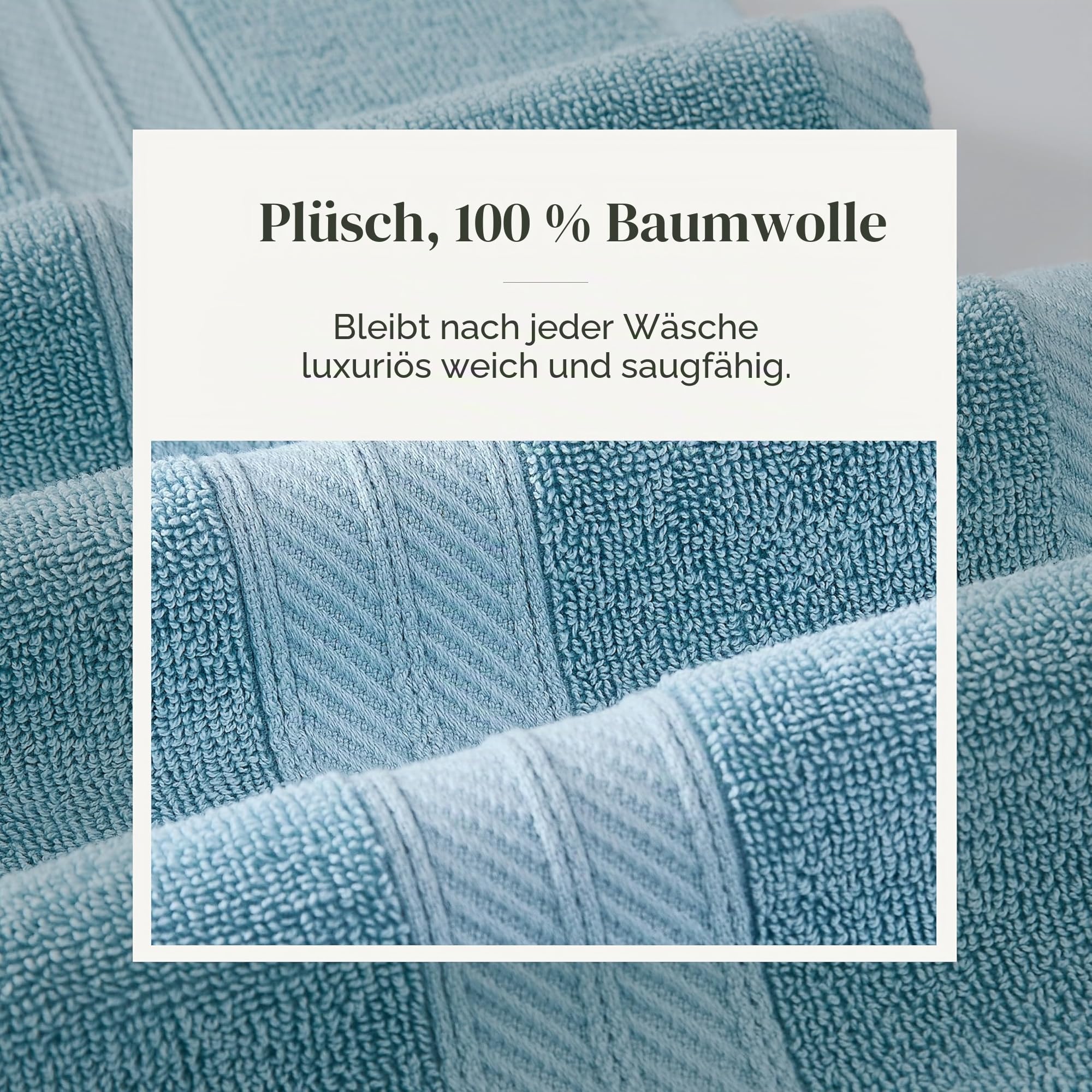 Modern Threads Trefoil Filigranes 6-teiliges Wende-Handtuch-Set, gefärbt, Jacquard, Badetücher, Handtücher und Waschlappen, super saugfähig und schnell trocknend, 100% gekämmte Baumwolle