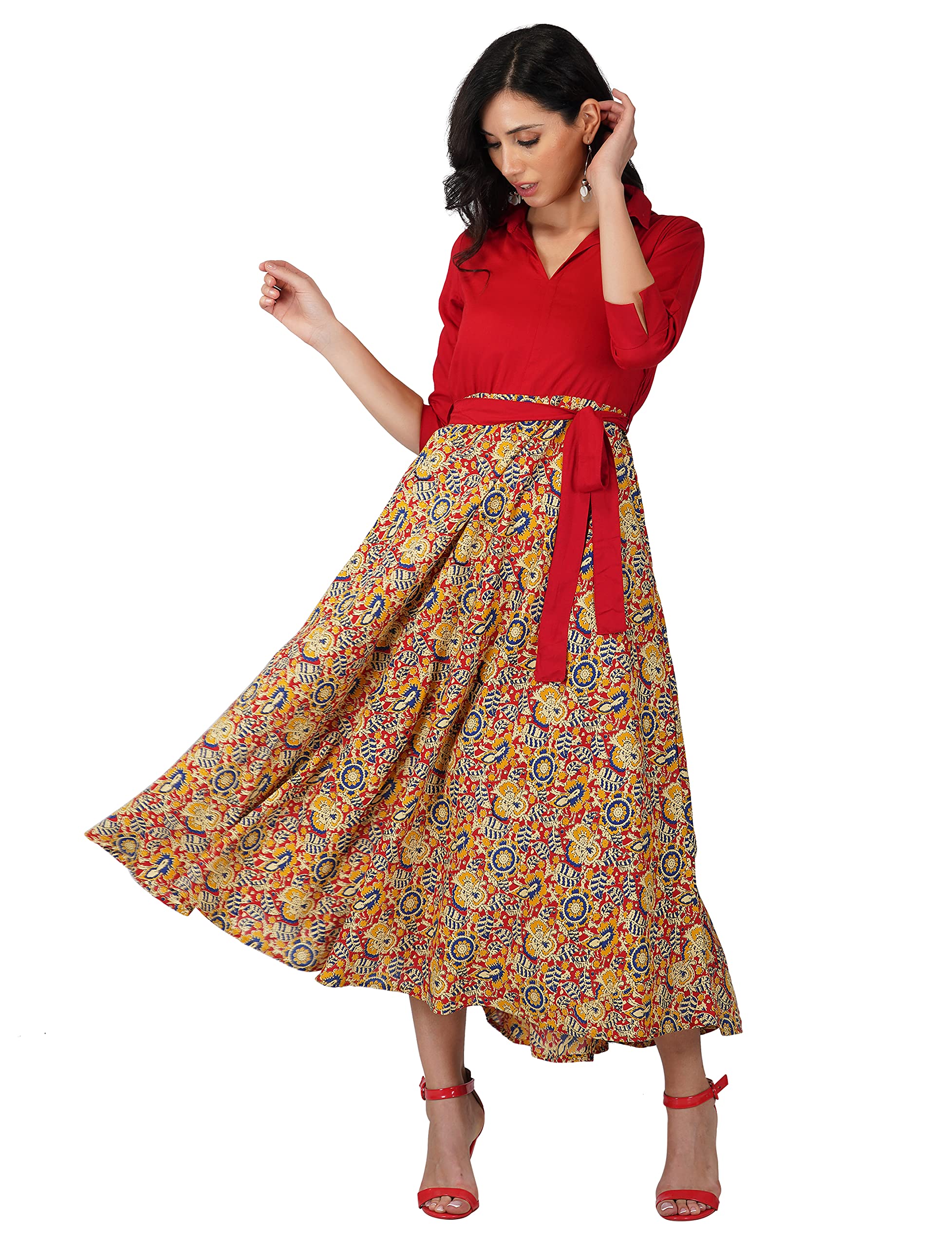 Rytras Dresses For Women || Western Dresses For Women || Dress For Women || Dresses (X-Large) Maroon
