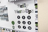 Vista 3 de Teacher Created Resources Modern Farmhouse Pennants - Borde troquelado, 35 pies, negro, gris, blanco, verde