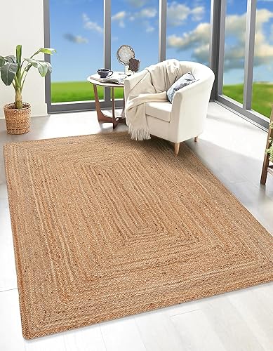 Miniatura 6 de Alfombra de yute, alfombra de trapo, alfombras de 5 x 8 pies, alfombra de yute de 5 x 8 pies, alfombra de entrada de yute, alfombra de 5 x 8,