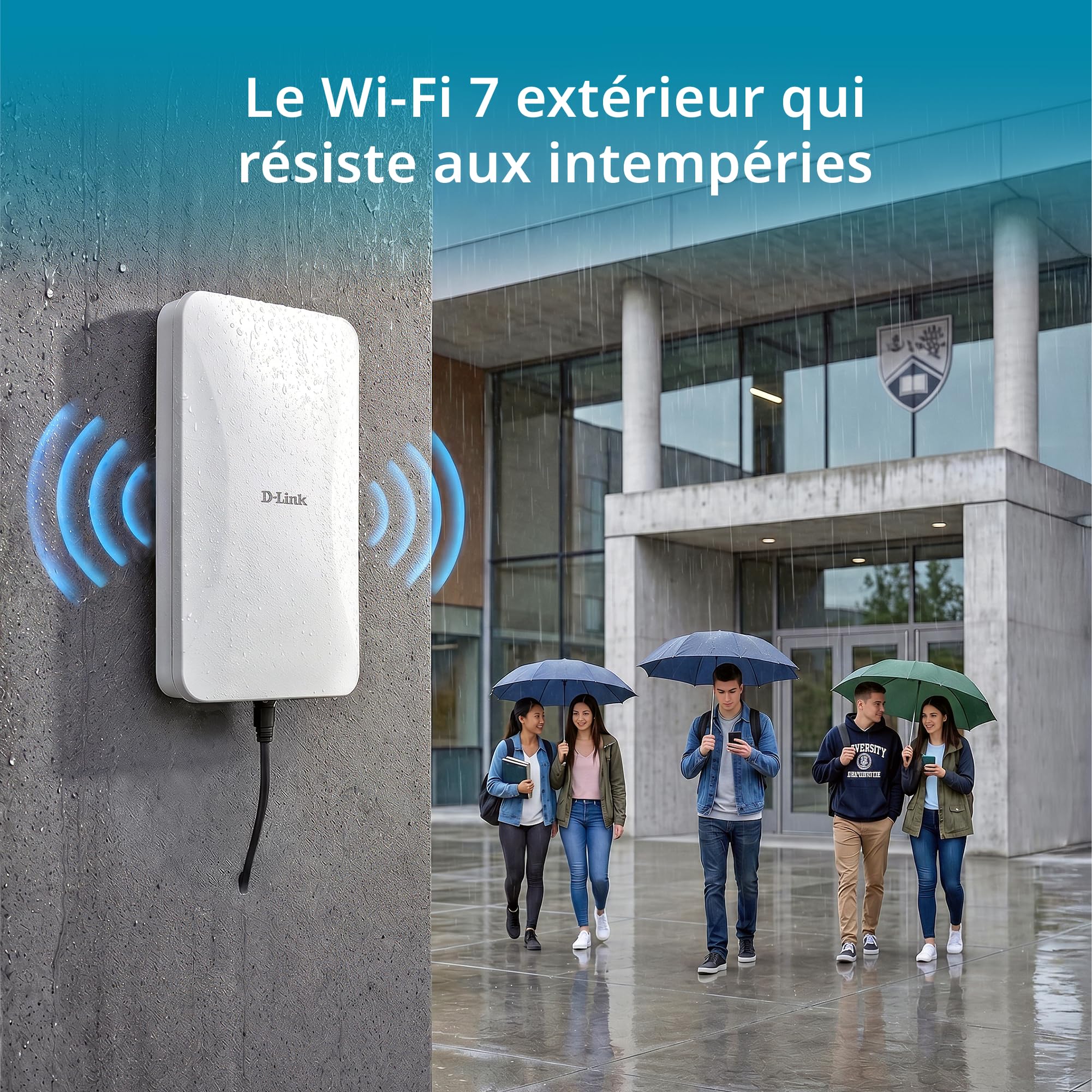 D-Link DAP-E3620OU Point d'Accès Wi-FI 7 Extérieur BE3600