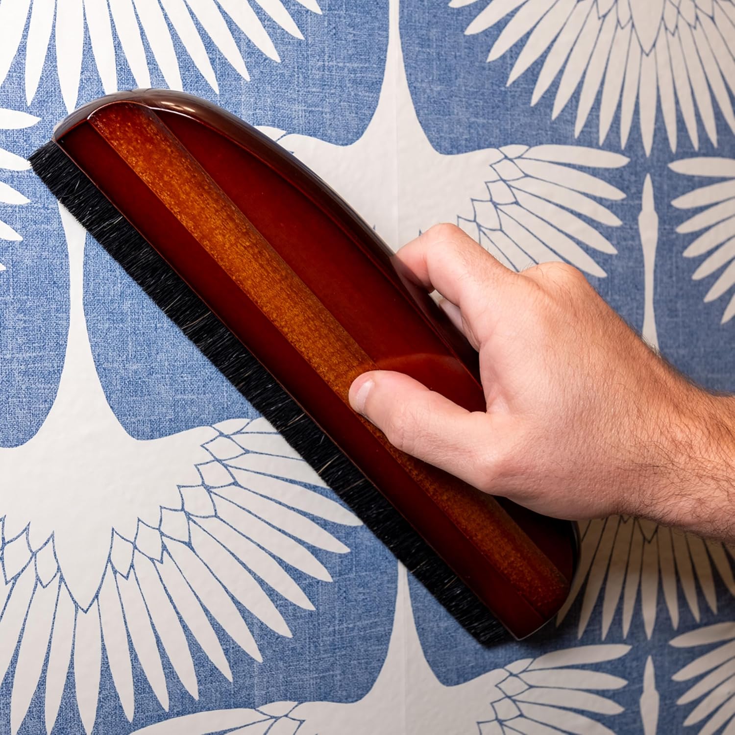 KLASS Wallpaper Smoothing Brush, Boar’s Hair Wallcovering Sweep, 10.5-inches, Made in JAPAN