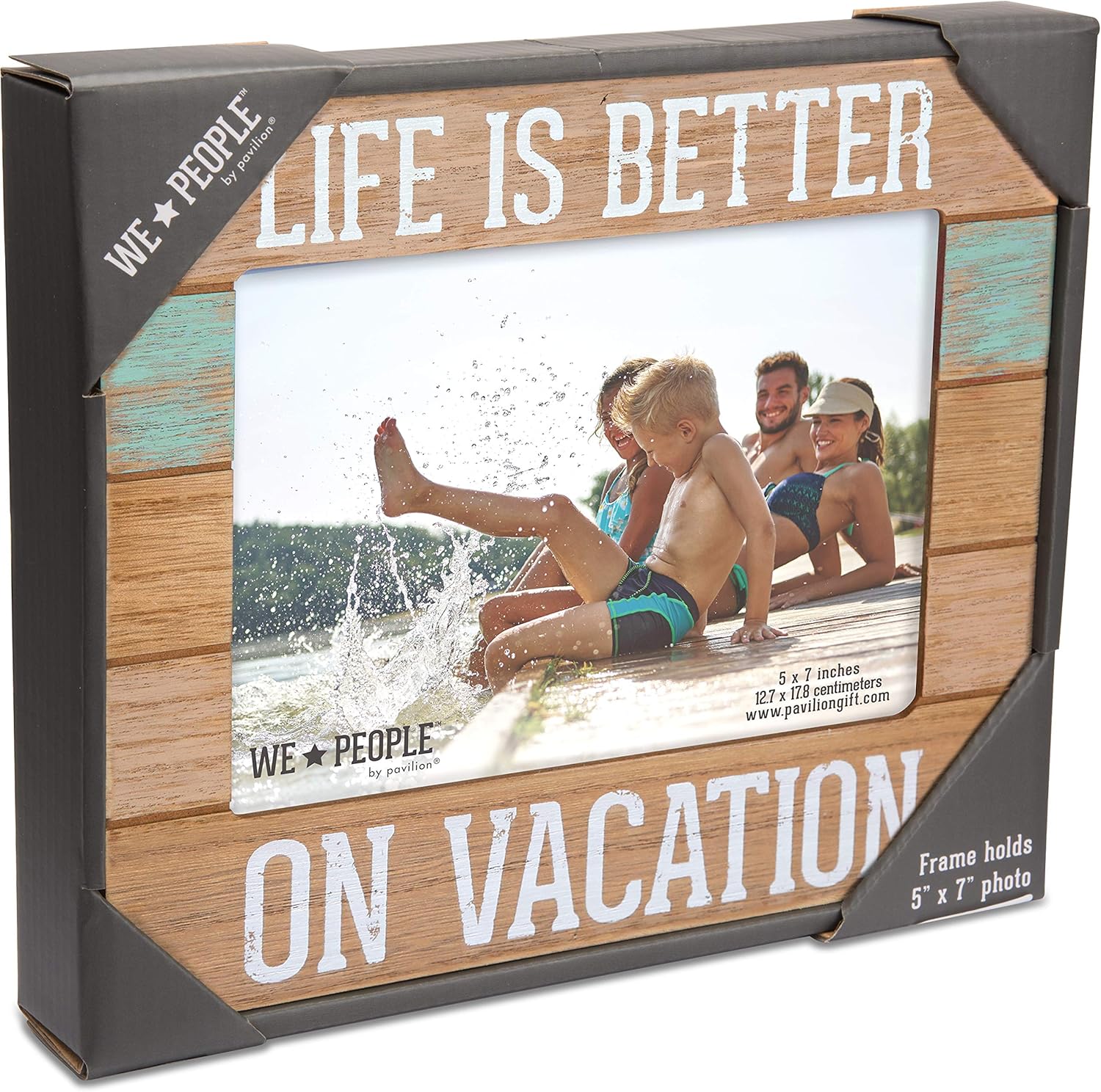 Pavilion Gift Company - Life is Better On Vacation - 5x7 Inch Self Standing Picture Frame
