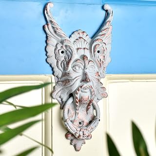 IndianShelf 1 Piece Antique Gargoyle Face Iron Door Knocker