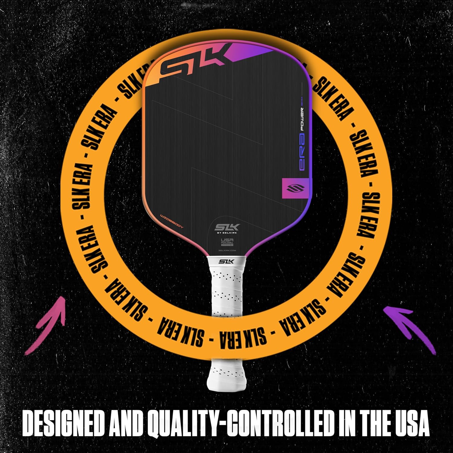 Selkirk Sport SLK ERA Power Pickleball Paddle | Carbon Fiber & Fiberglass Hybrid Face for Power, Spin & Control | Dynamic Fusion Core | Professional Pickleball Paddles for Aggressive Players