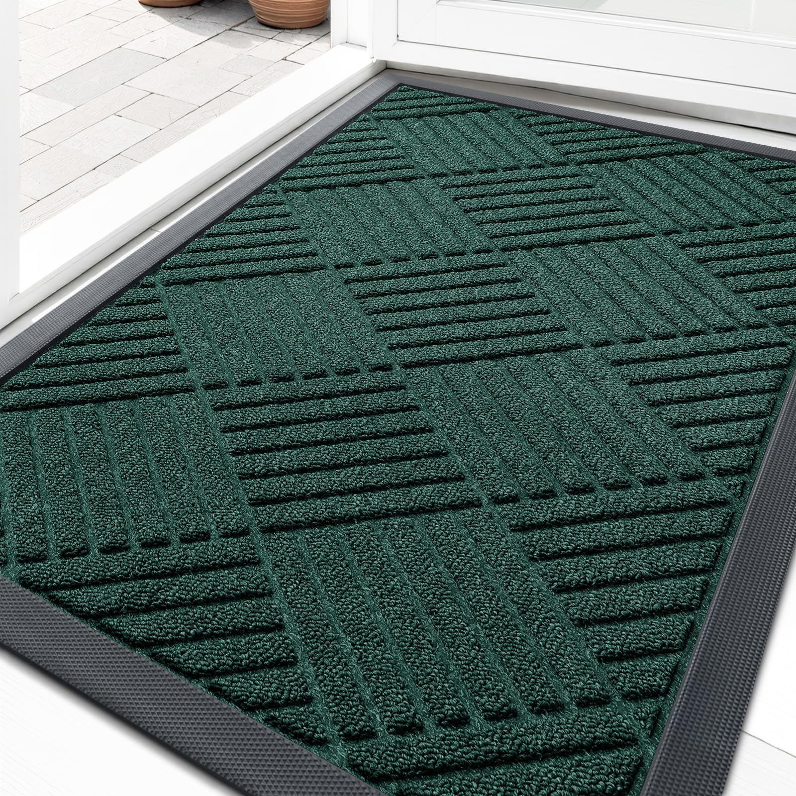 OLANLY Front Door Mat Outside Entrance 33x21, Waterproof Heavy-Duty Doormat