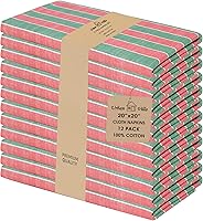 Vista 47 de Urban Villa - Juego de 12 servilletas de tela de 50x50 centímetros 100% algodón, servilletas lavables, suaves, duraderas, reutilizables