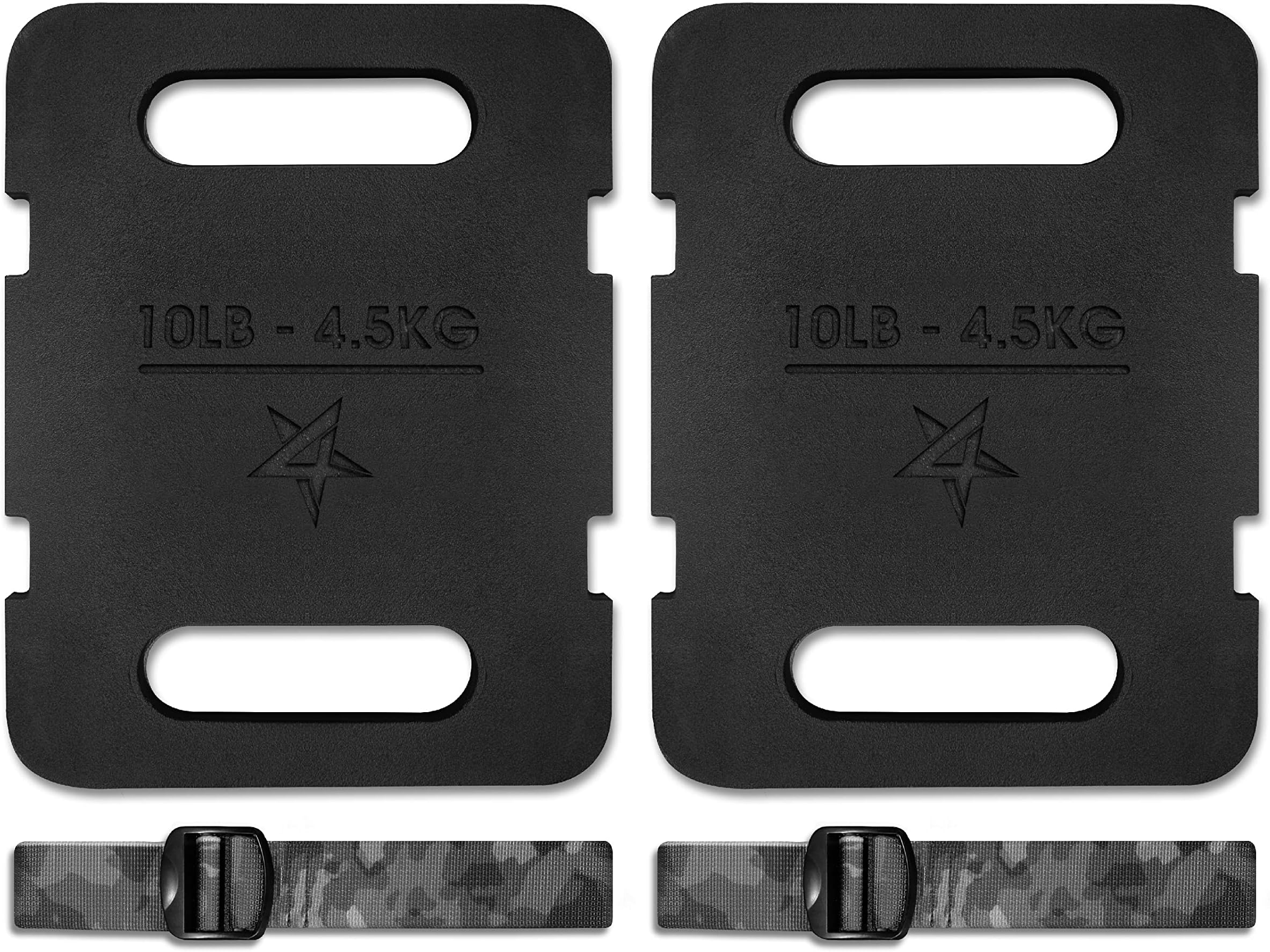 Yes4All Adjustable Ruck Plate with Straps for Rucking, Swings, Squat & Strength Training - Multiple Weights: 10LB to 40LB