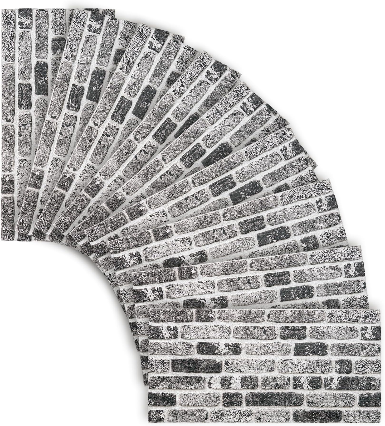 3D Faux Brick Wall Panels – Lightweight Styrofoam Cladding for Interior & Exterior Use | DIY Decorative Panels | 9 Pack (40"x20") | Ideal for Living Room, Kitchen, Outdoor Walls Shadowstone