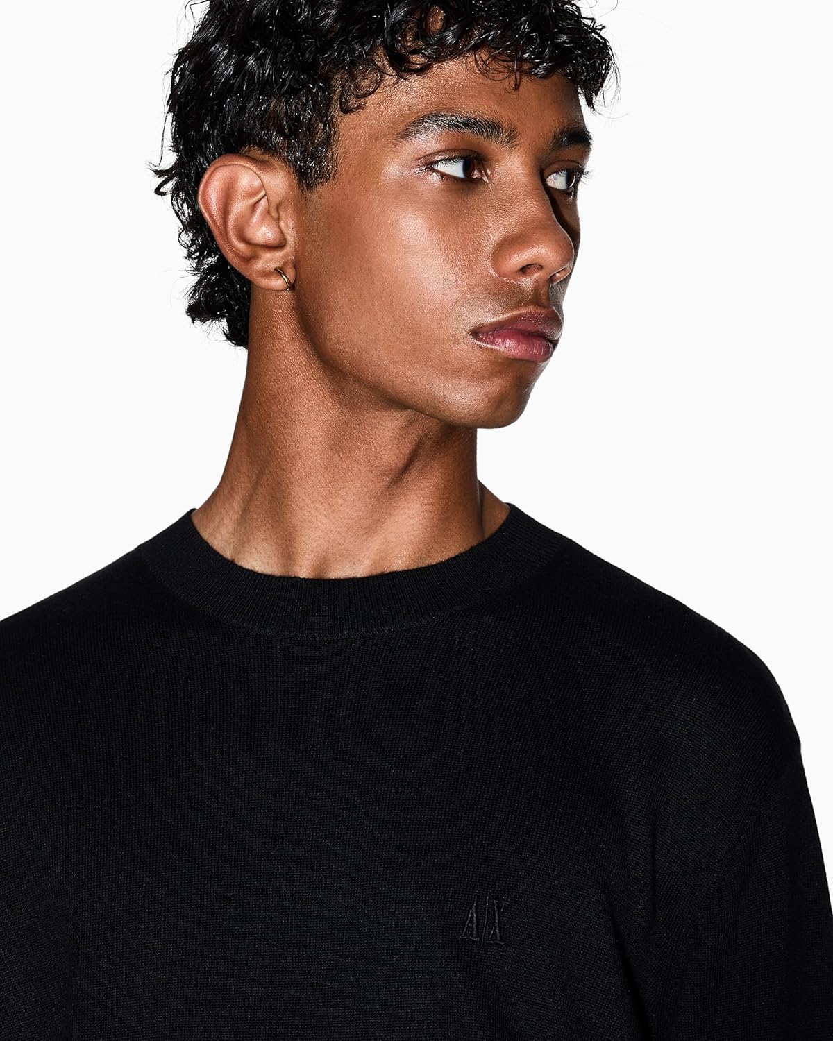 Armani Exchange Mens Cotton Knit Long Sleeve Pullover - Image 3