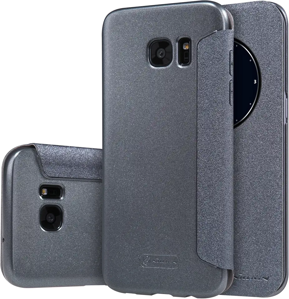 Nillkin Sparkle Leather Case for Samsung Galaxy S7 Edge - Black