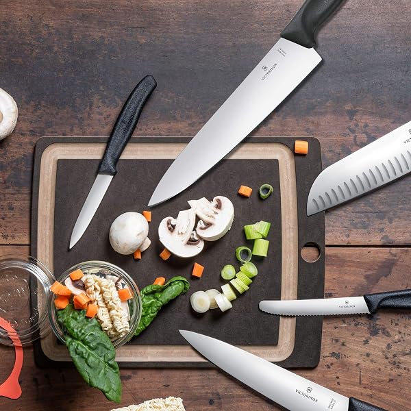 Victorinox Chef Knife 8 Inch - Swiss Classic Straight Edge Chef’s Knife, Kitchen Knife with Stainless Steel Blade, Ergonomic Non-Slip Handle, Dishwasher Safe, Blac - 5